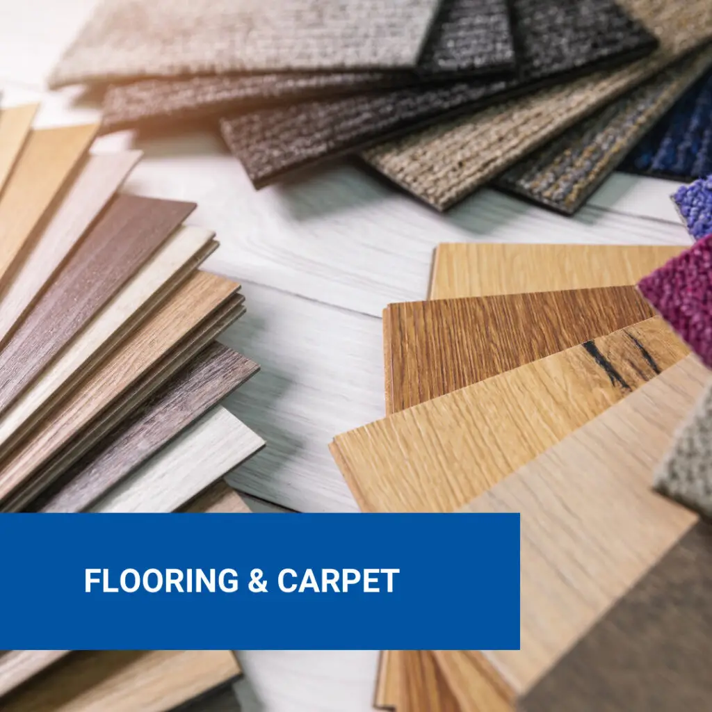 Flooring, Hardwood, Laminate, Tile & Ceramic.