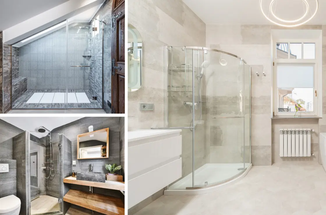 Shower Enclosure For Style And Function - three different shower enclosure designs